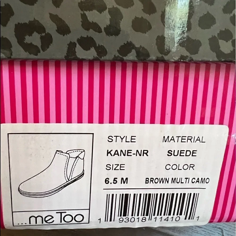 Me Too camo ankle booties